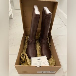 UGG Australia Brown Leather Rosen Boot 7– NWT